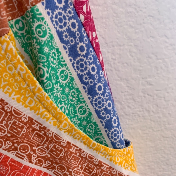 Svaha USA Steam Rainbow Twirl Dress XL Pockets Organic Cotton Teacher Math Artsy - Picture 9 of 15